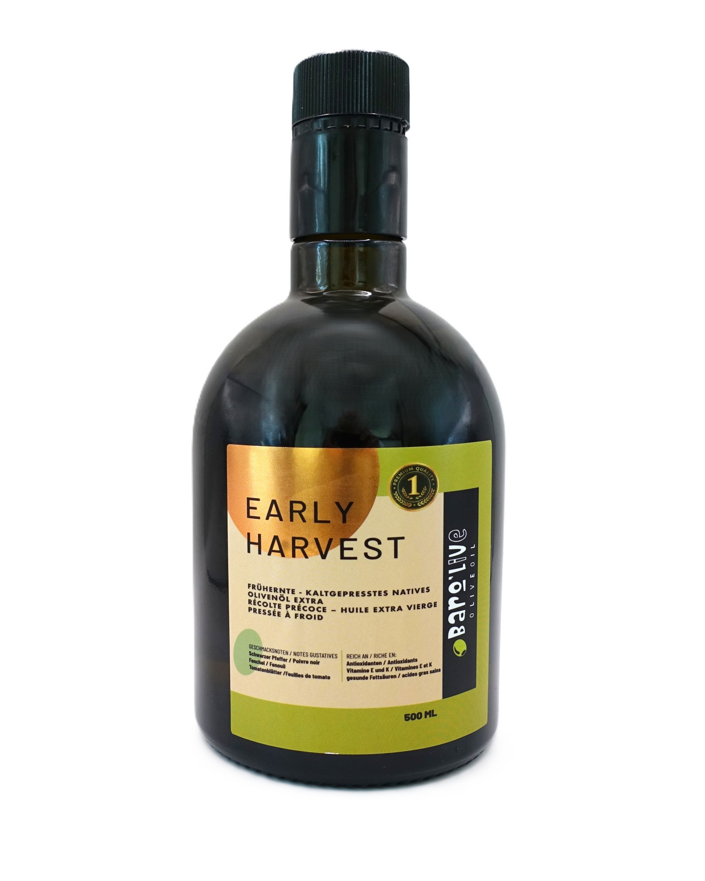 BAROLIVE _ Huile d'olive extra vierge _Premium 500 ml