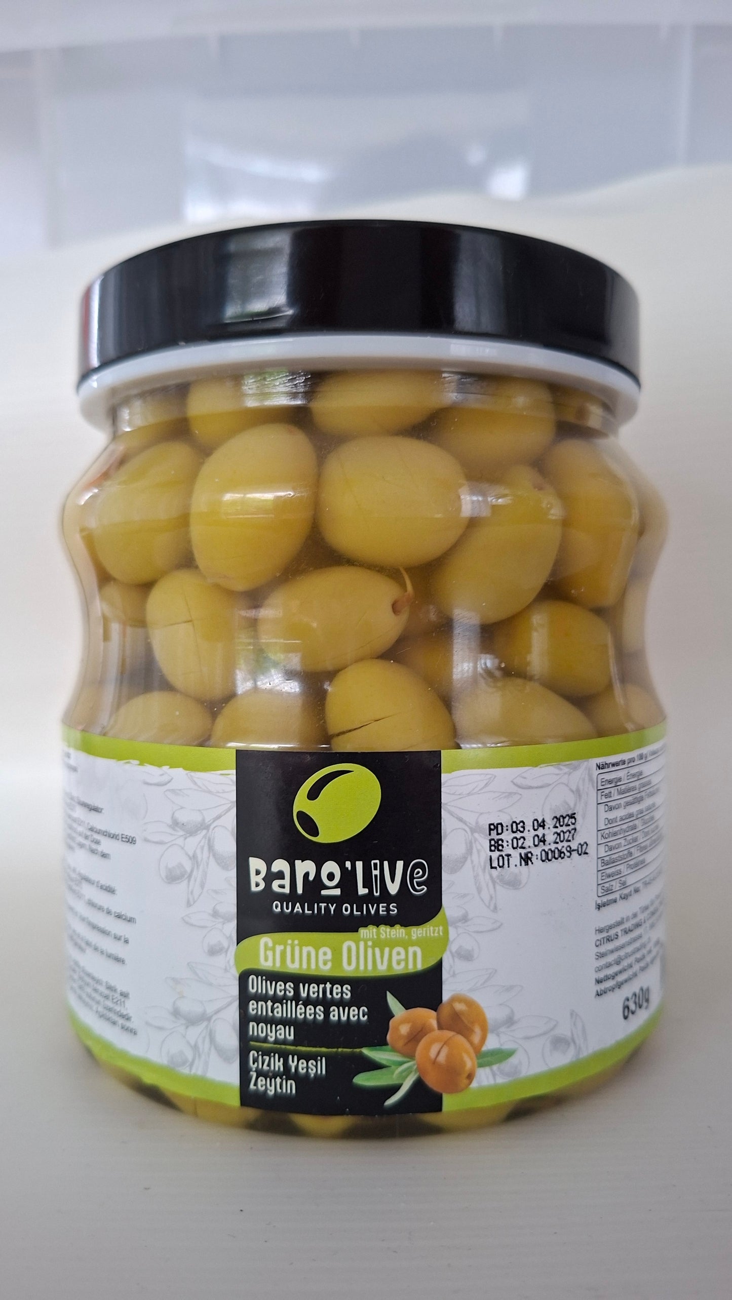 Barolive Grüne Gebrochene Oliven