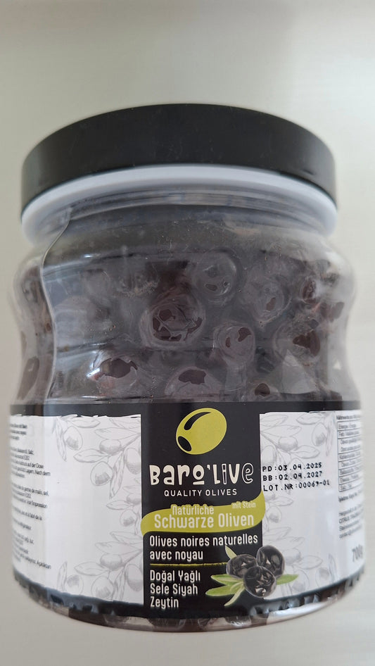 BAROLIVE Olives Black Gemlik 700g